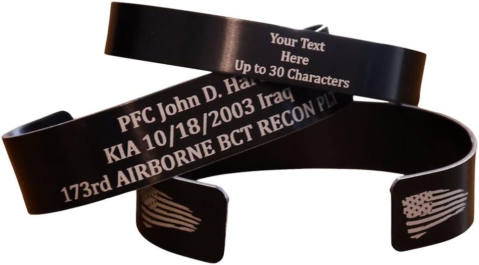 B EST BRADLEY'S CUSTOM 2019 Military Memorial Bracelet POW MIA Hero Remembrance