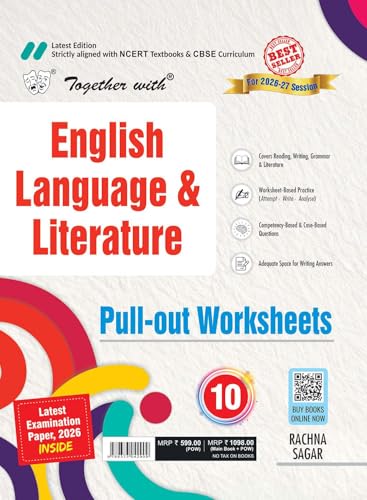 Image of Together with CBSE Question Bank for Class 10 English Language & Literature PoW 10 2026-27|With Competency-based questions, Practice Papers & 2026 board Examination Paper with answers