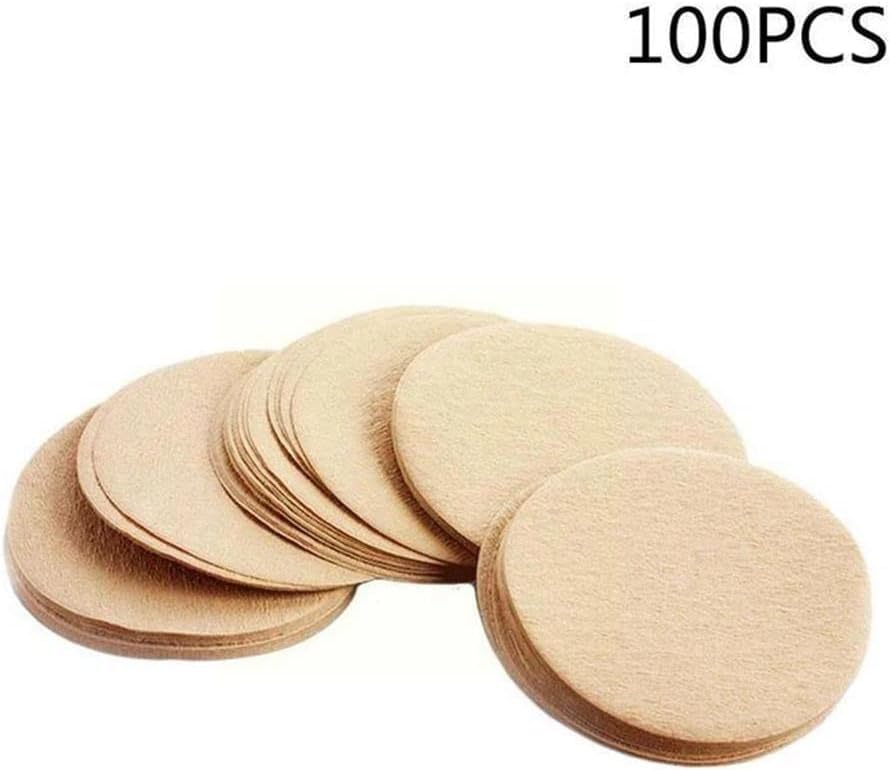 Miniatura 7 de 100 piezas de 2.205 in2.362 in2.677 in herramienta de filtración de papel de filtro de café redondo V60 gotero Moka Pot Espresso Cafe Colador de