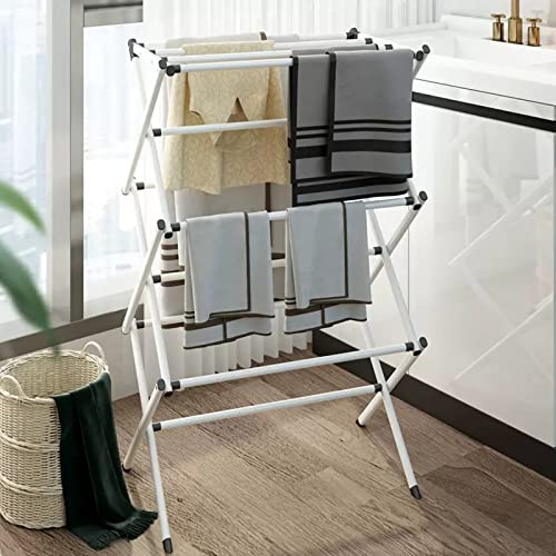 Étendoir à linge haut en métal : la solution gain de place pour vos petits espaces