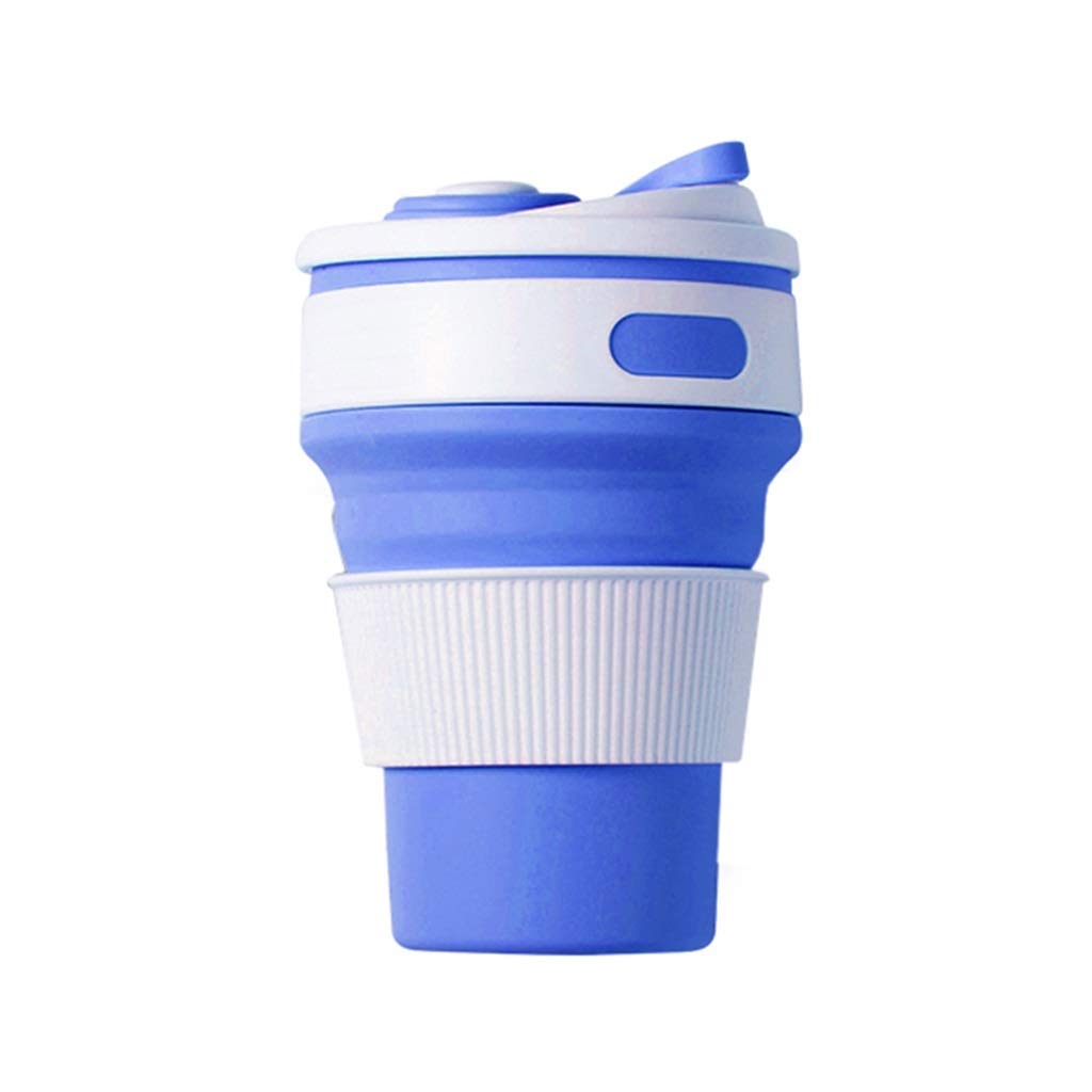Taza De Agua Plegable, Silicona De Grado Alimenticio La Seguridad Portátil Taza De Café Retráctil Se Puede Llenar con Agua Hirviendo (6 Colores)