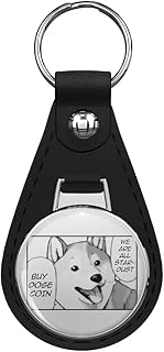 We Are All Stardust, Buy Dogecoin Leather Keychain Stainless Steel Ring for Keys, Bags, or Backpacks