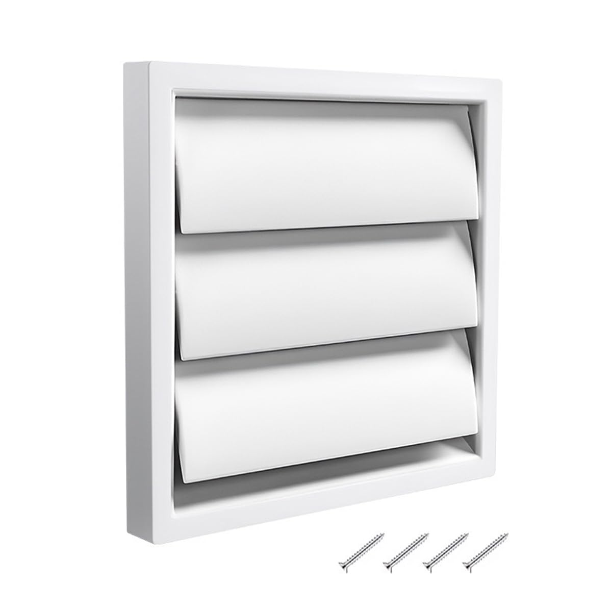 Yinkhaus Black Gravity Shutter Vent Cover, Windproof Exterior Wall Vent, Home Ventilation Outlet, Kitchen Air Duct Vent Cap, Abs Vent Grille, Household Air Outlet Cover, 100Mm Tumble Dryer Exhaust Hood (14Cm)