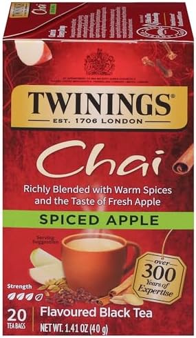 Twinings Spiced Apple Chai Tea, 1.41 oz, 20 ct