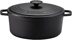 Caçarola Ferro Fundido Alças De Ferro Tampa Ferro 1,2 Lt