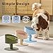 MS!MAKE SURE Adjustable Raised Cat Bowls, Ceramic Elevated Cat Bowls, Pet Bowl with Anti - Slip Rubber Pad, Leak - Proof, Lead & Cadmium Free, Whisker - Friendly, for All Life Stages of Age Blue