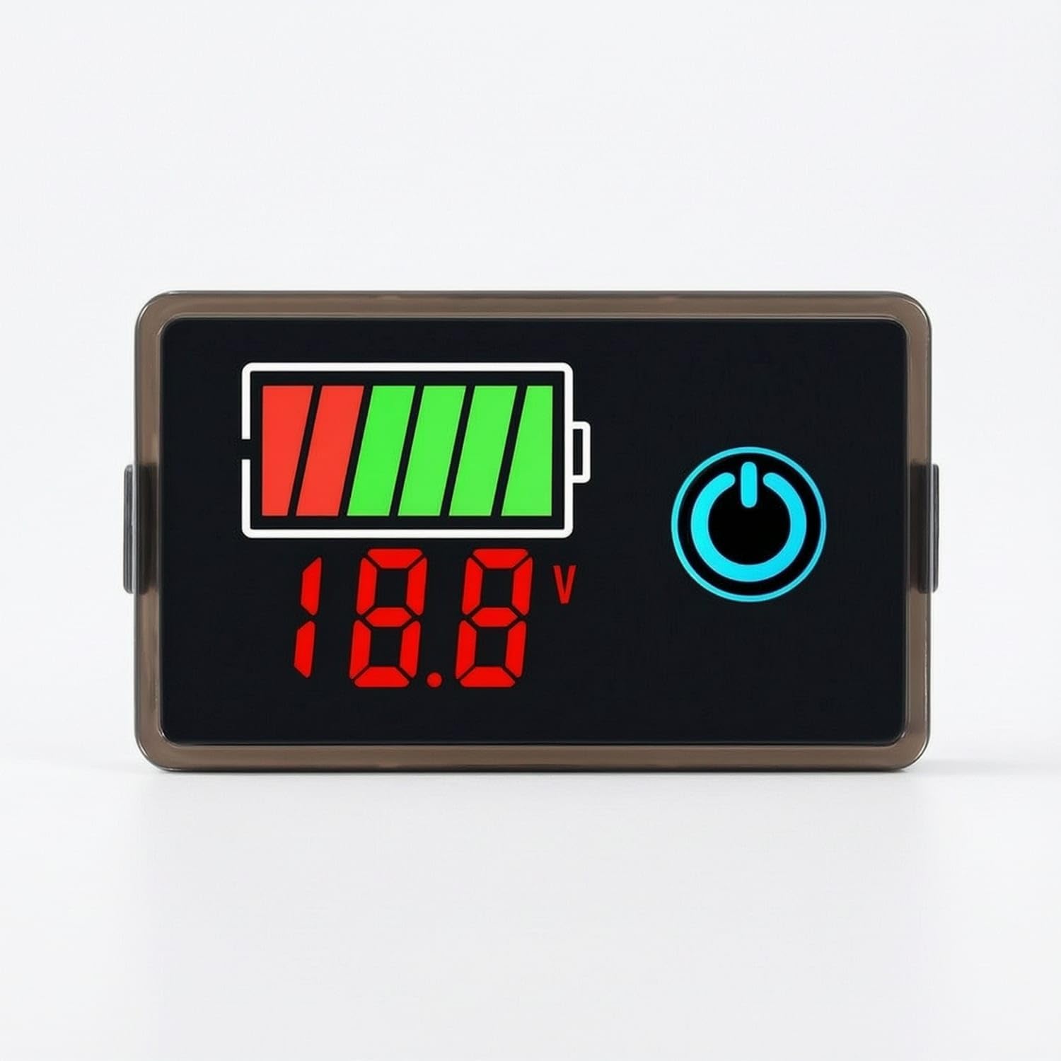 Compact Digital Voltage Meter with Touch Control LED Battery Capacity Indicator Multifunctional Panel Voltmeter Slim for DIYers, Dashboards, 4829 Touch Red Digit-image-21