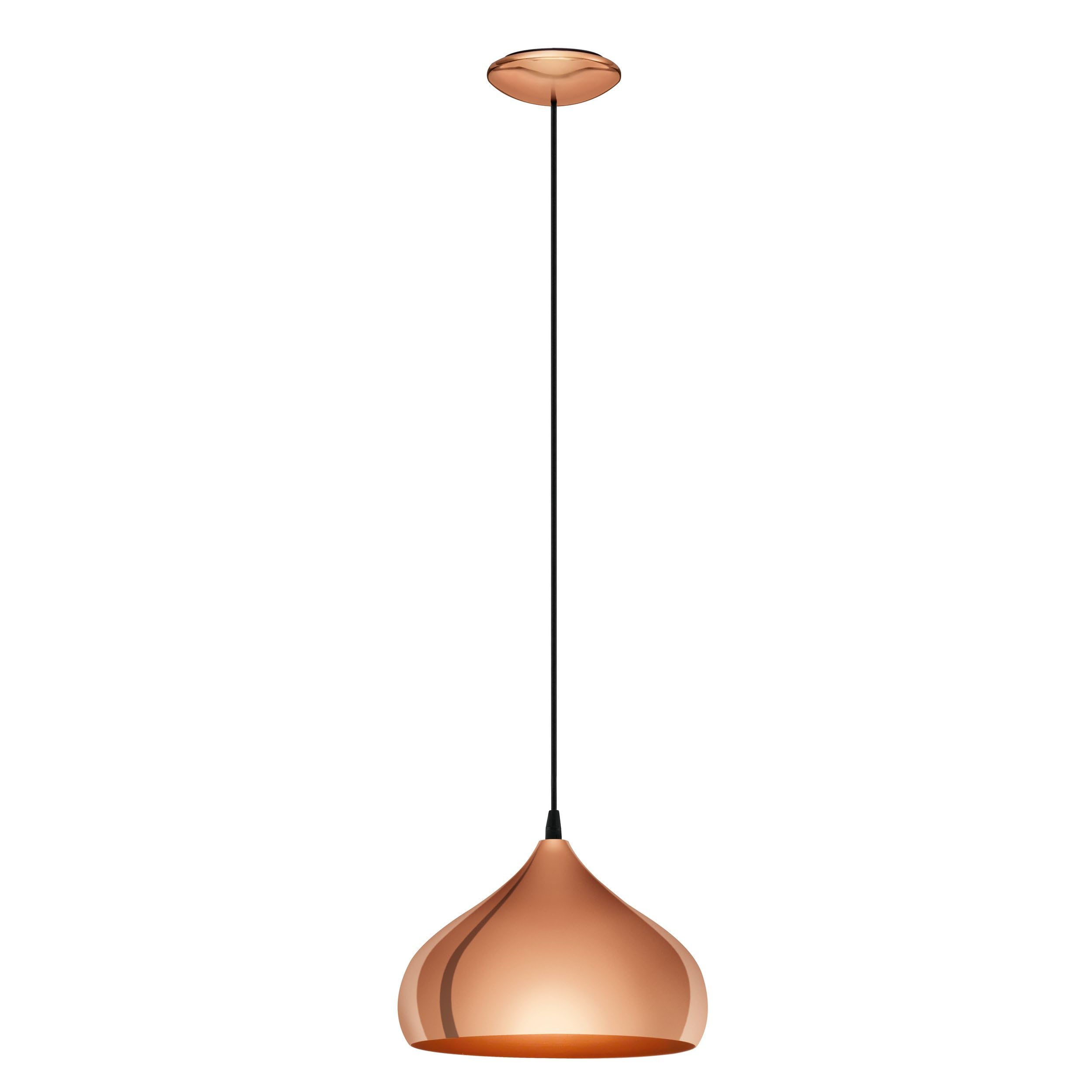 Eglo Lámpara colgante Hapton, lámpara suspendida estilo industrial vintage | de metal en cobre, lámpara para mesa de comedor y salón con casquillo E27, Ø 29 cm