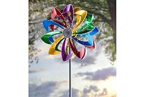 Evergreen 75" Solar Spinners for Yard