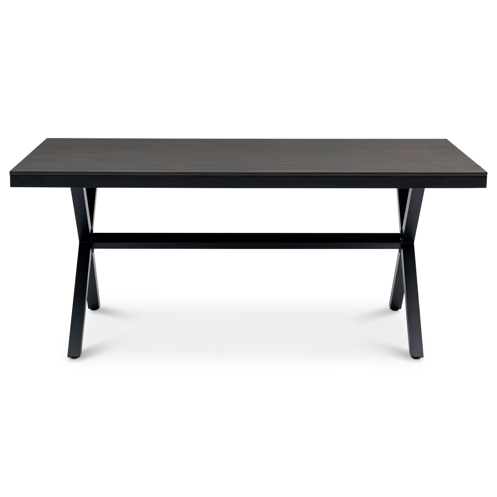 IDIMEX Gartenmöbel-Set AFUERA Tisch mit 8 Stühlen, Schwarz - Outdoor Essgruppe für bis zu 8 Personen, wetterfest und pflegeleicht, Wasserabweisende Sitzkissen, ideal für Terrasse, Balkon und Garten