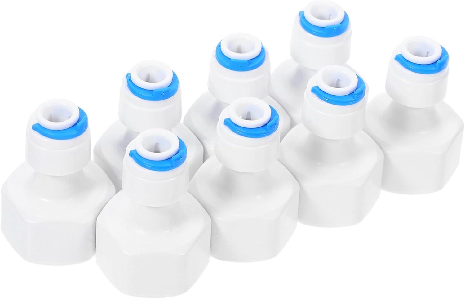 Alipis Water Adapter 8pcs Quick Connect Fittings Push to Connect Attachment for Water Purifier Hose Connection