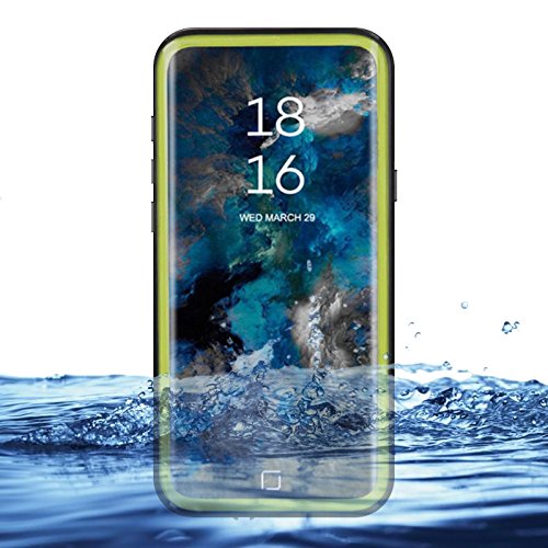 Eazewell Galaxy S9+ Waterproof Case, Ultra Slim 100% Underwater Shockproof Snowproof Dirtproof Protective Cover Transparent Back Skin Rugged Box for Samsung Galaxy S9+ Plus SM-G965 (Green)