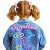 Individz Personalized Kids Denim Jacket with Embroidery Name, Custom Toddler Jean Jacket, 1-8 Year Old Girl Birthday Christmas Gifts
