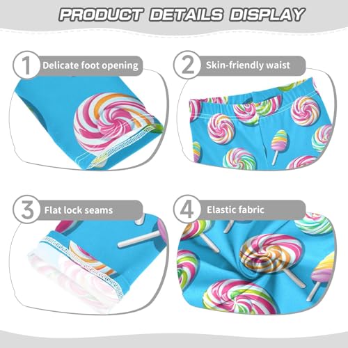 KLL Colorful Sweet Lollipop Candy Toddler Girls Cotton Pants Soft High Waisted Sweatpants Exercise3