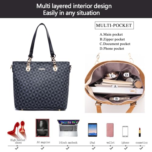 Image of 2E-youth Designer Purses and Handbags for Women Satchel Shoulder Bag Tote Top Handle Bag
