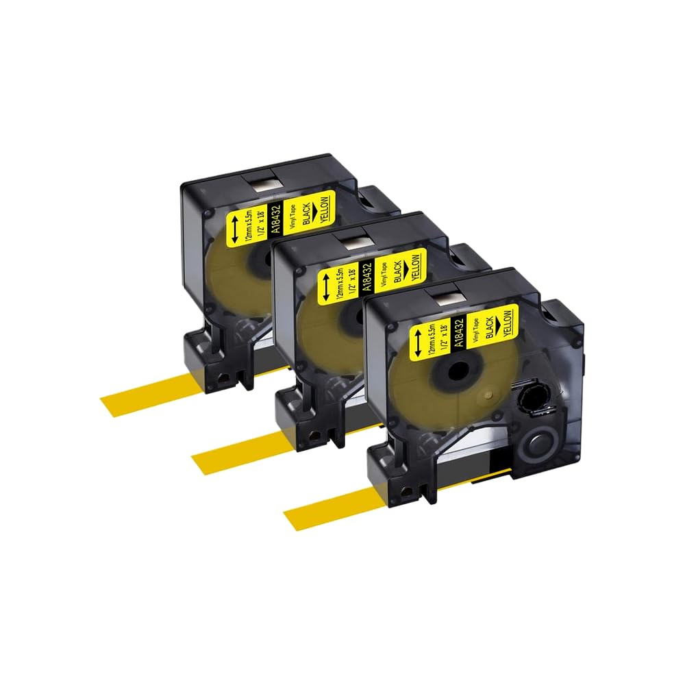 Nastri compatibili con A18444 18432 Nastro di stampa nero di etichette