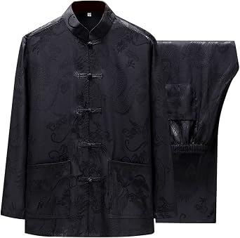 Chinese Martial Arts Uniform Tang Suit for Men Breathable Fabric Kung Fu Wing Chun Hanfu Traditional Suit