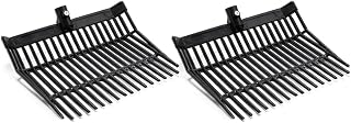 Evenden 2 piezas de repuesto para horca de horca de caballo, para recoger estiércol, para eliminar residuos de establo, color negro