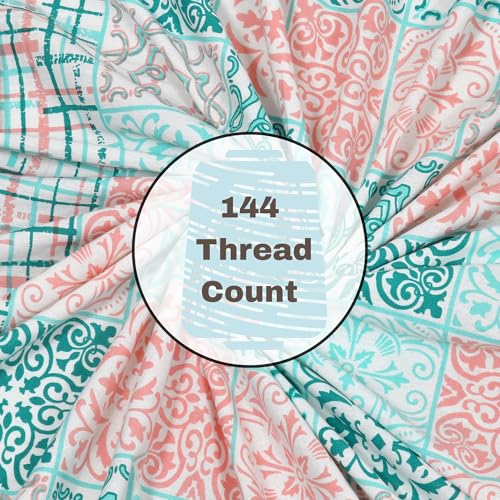 Image of Mafatlal 144 TC Sanskriti Cotton King Bedsheet | 90 x 108 Inches | Soft & Skin-Friendly | Handcrafted Jaipuri Print | 2 Pillow Covers | Light Blue