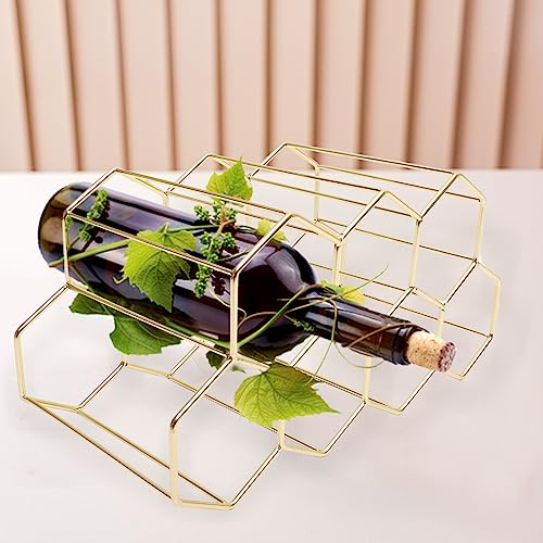 Soporte para Botellas de Hierro LIFKOME Dorado miniatura 6
