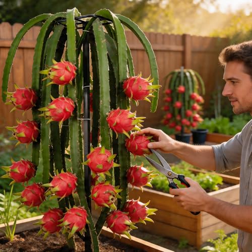 GOOOXIM 63" Metal Dragon Fruit Trellis – Durable Outdoor Garden Support for Climbing Plants, Easy Assembly Vertical Structure, Ideal for Dragon Fruit Growers by Goooxim - Image 6