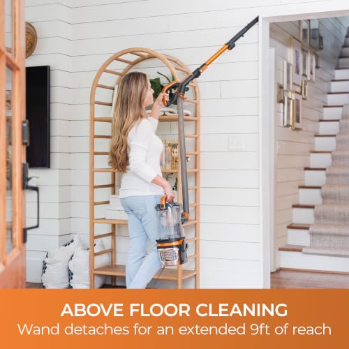 Kenmore DU4080 Featherlite Lift-Up Bagless Upright Vacuum 2-Motor Power Suction Lightweight Carpet Cleaner with HEPA Filter, 2 Cleaning Tools for Pet Hair, Hard Floor, Orange by Kenmore - Image 5
