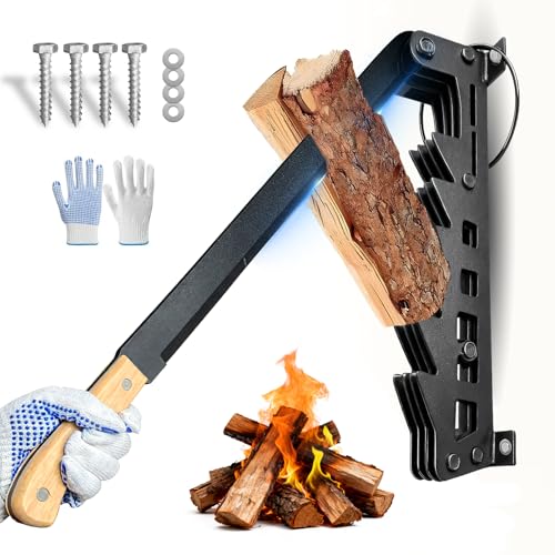 Vdsfand Wall Mounted Kindling Wood Splitter Portable Metal Wall Mounted