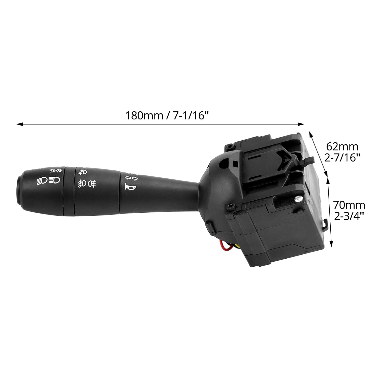 QWORK® Przełącznik drążka kierowniczego, przełącznik kierunkowskazów, przełącznik kombinacji kierownicy, kompatybilny z OEM 8201167988, 255400337R