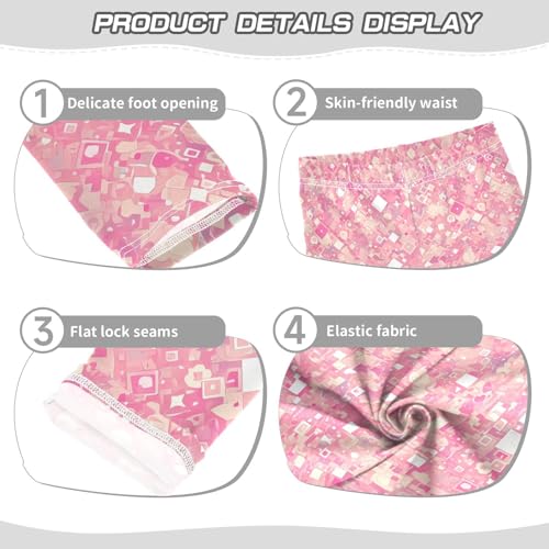 KLL Red Glitter Texture Toddler Girls Athletic Leggings Soft Full Length Sweatpants Running3