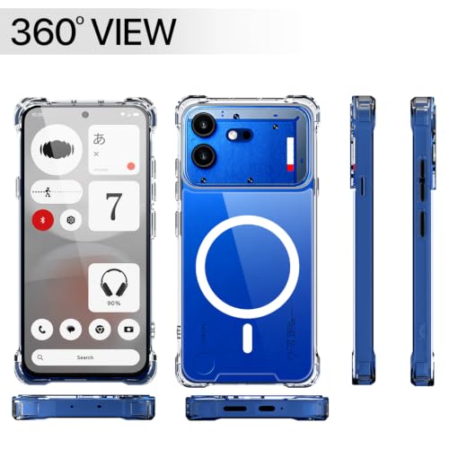 Image of Outlouders Back Cover for Nothing Phone 4b 5G | Magnetic-Safe | Transparent PC + TPU | Magnetic Support | Shockproof Protection Bumper Case (Transparent)