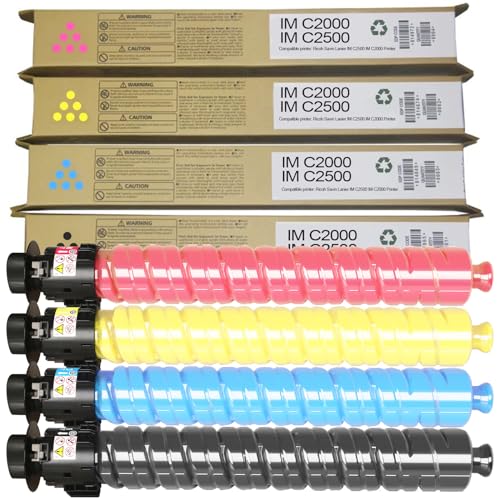 Cartouche toner IM C2000 IM C2500 anti-bavure pour imprimante Lanier Savin couleur