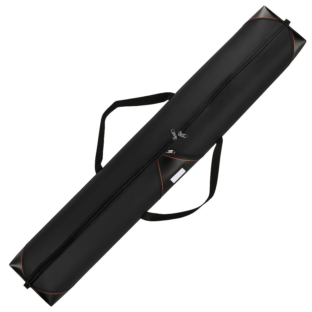 Prestige PRO Double Ski Bag – Borsa da sci per 2 paia + bastoncini + accessori da sci IMBOTTITA – ideale per viaggi sciistici in aereo, autobus, treno, auto con cinghie di compressione e