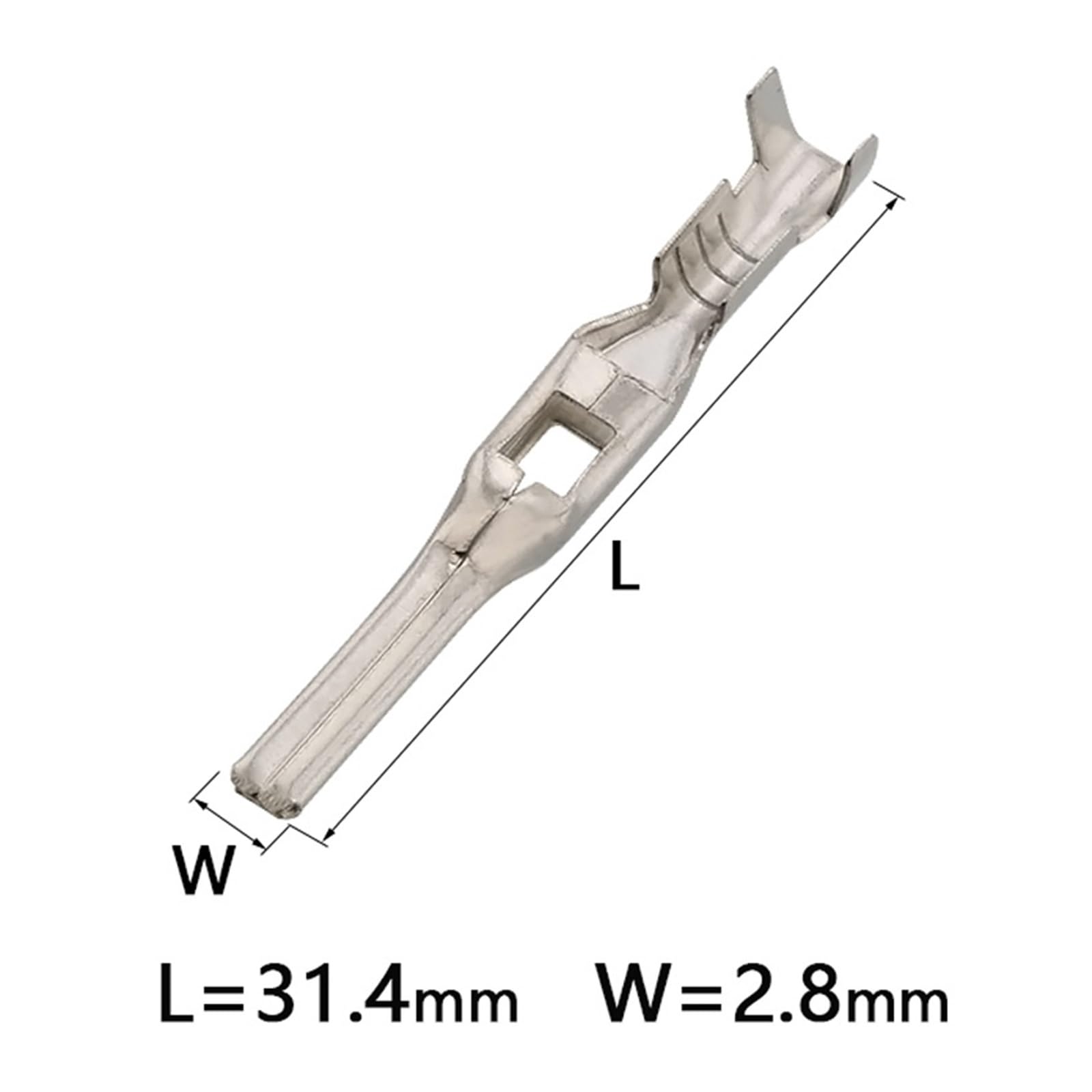 20/50/100/200 Uds 2,8mm DJ626B-2.8 × 0.8B DJ611-F2.8A Terminal de empalme de cable automático for conector eléctrico G449 G122 pines de engarzado sueltos(Male,200 pcs)