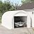 Outsunny 10' x 16' Carport, Heavy Duty Portable Garage Storage Tent with Large Zippered Door, Anti-UV PE Canopy Cover for Car, Truck, Boat, Motorcycle, Bike, Garden Tools, Outdoor Work, White