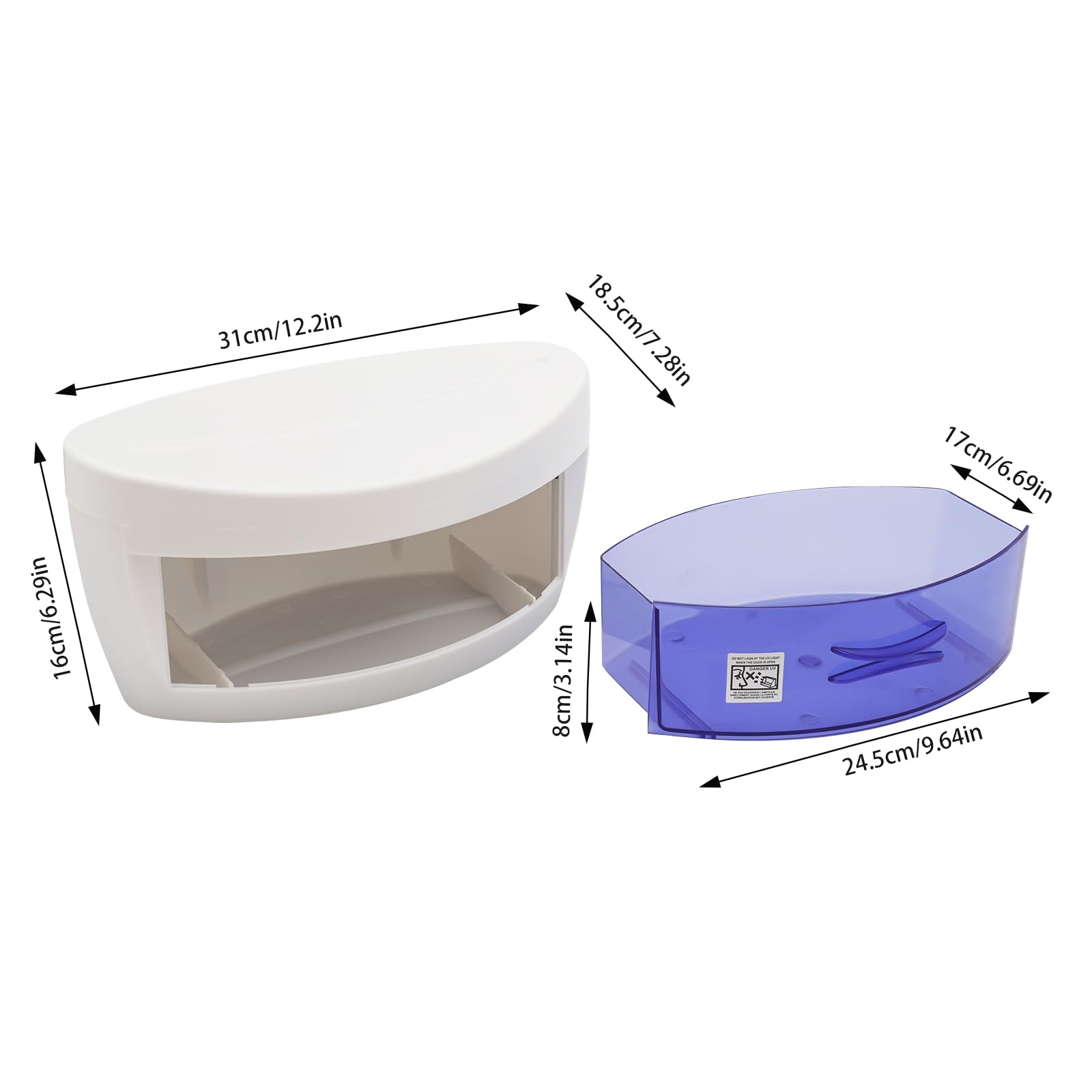 Esterilizador UV de uñas para manicura, caja desinfectante profesional con ozono UV, armario desinfectante de plástico, dispositivo de esterilización para salón de uñas, salón de belleza