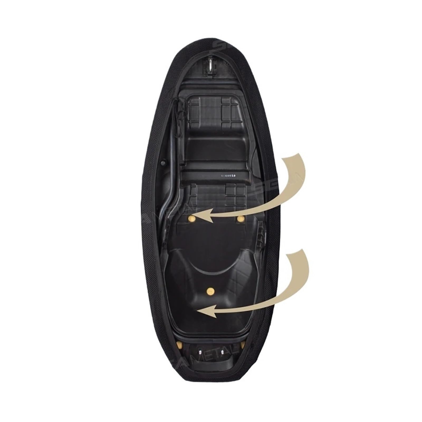Cuscinetti protettivi per il sedere Imbottitura antiscivolo in tessuto a Per rete 3D per moto per scooter per sedile elettrico per copertura Coperture(M)
