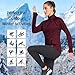 Soneven Women's Thermal Fleece Running Shirts Warm Winter Pullover Cold Weather Workout Hiking Tops with Thumb Holes Pockets Sweatshirt(Red-123,S)