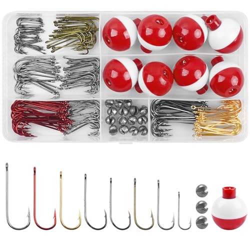 Fishing Accessories Tackle Kit Beginners Equipment, 215pcs Organized Fishing Tackle