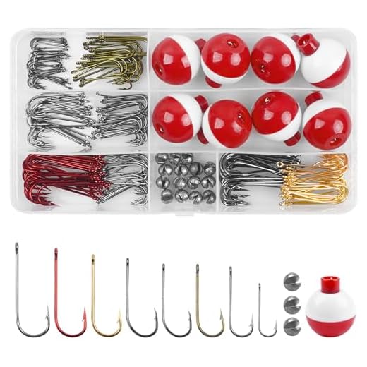 Fishing Hooks Bobbers Freshwater Tackle Kit 215pcs Fishing Gear Tackle Box Include Fishing Hooks, Fishing Weights, Bobbers for Fishing, Beginners Fishing Equipment Starter Kit for Trout Panfish
