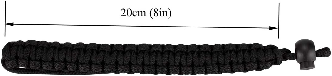 Allzedream Camera Wrist Strap Paracord Bracelet Adjustable for DSLR Binocular Cell Phone (Black)