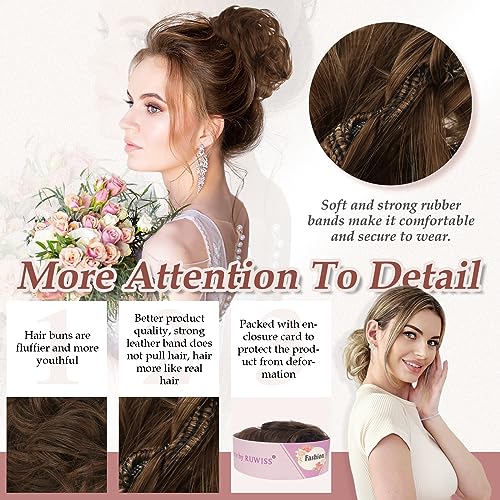 RUWISS Chignon Finto per Capelli Elastico Chignon