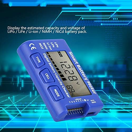 5-in-1 Battery Meter, Intelligent Digital Battery Meter Battery Testers,Battery Capacity Checker with LCD Backlight Display,6.5V - 29.4V