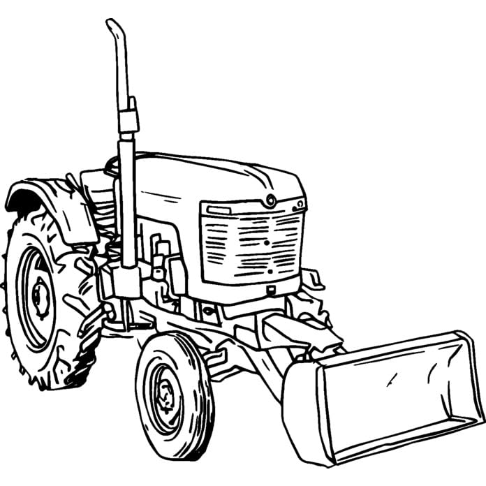 Azeeda 'Tractor Digger Attachment' Unmounted Rubber Stamp - A7 (RS00056517)