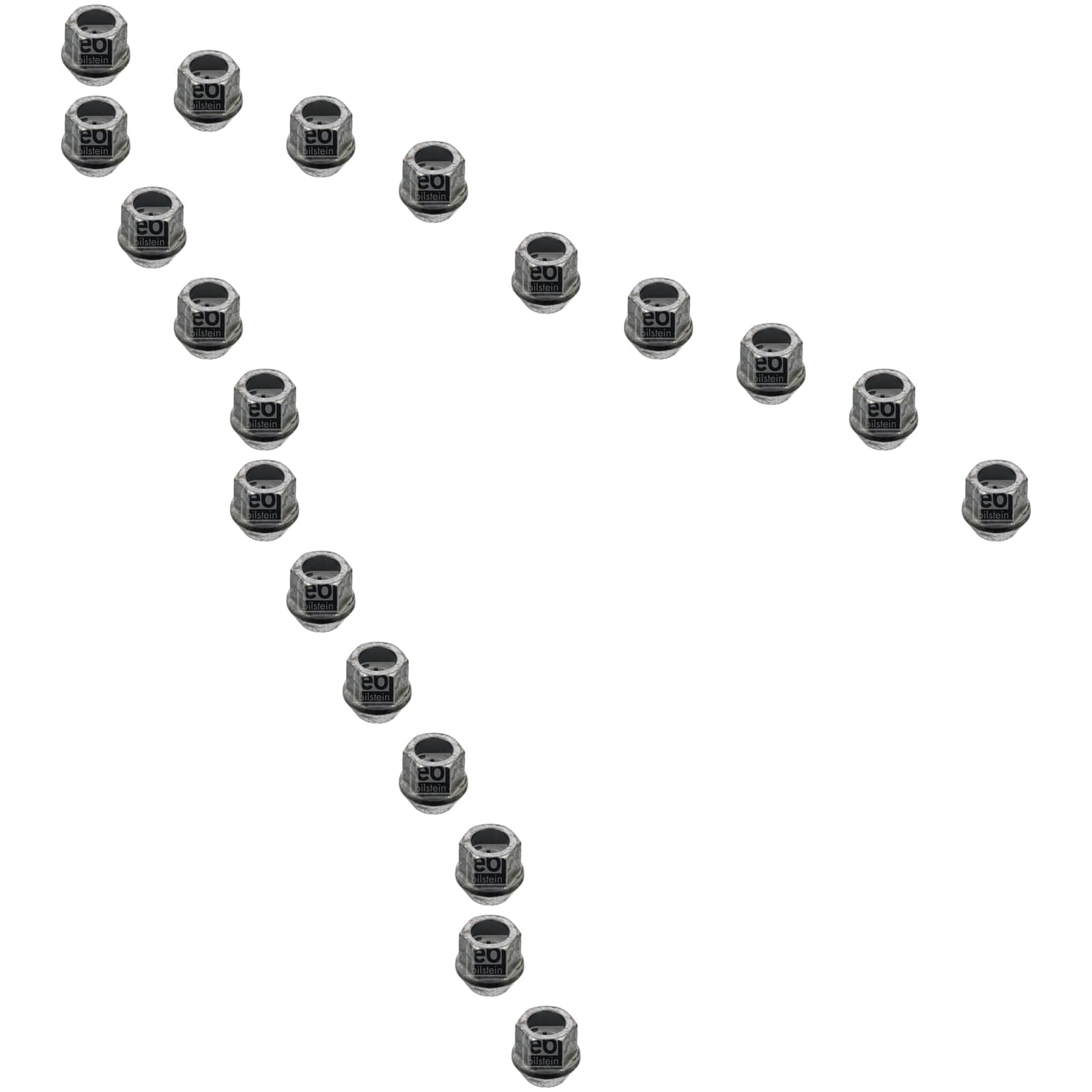 20x Febi Radmuttern Satz M12 X 1,5 Verzinkt Kegelbund F