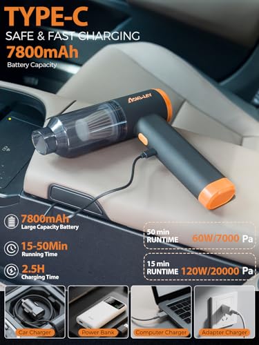 aokway M8 Cordless Car Vacuum — 20,000 Pa, 4-in-1 Multi-Tool with 50-Min Battery — view 7