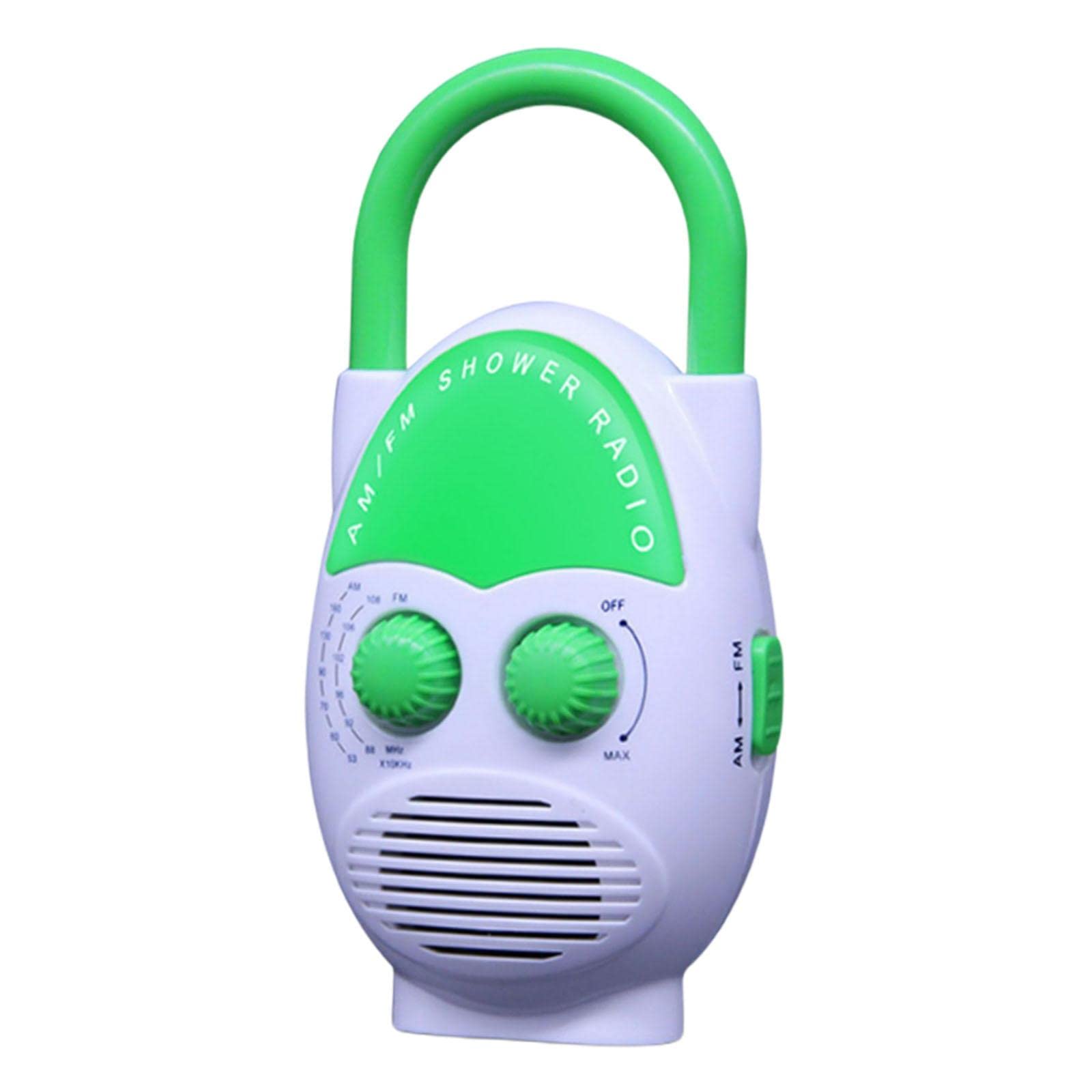 Radio de Douche Suspendue Portable avec Poignée Supérieure étanche pour Piscine Extérieure, Haut-parleur Intégré, Vert