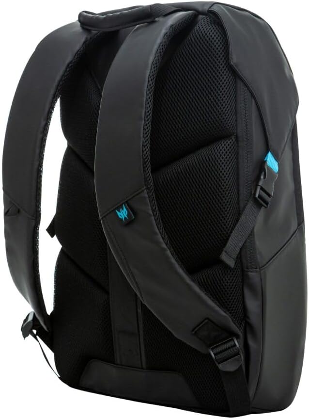 acer Predator Lite Gaming Laptop Backpack - Lightweight 1680D Ballistic Polyester with Water-Resistant Zippers and Ventilated Mesh Back Perfect For Everyday Commuting and Gaming - Fits 15.6" Laptops