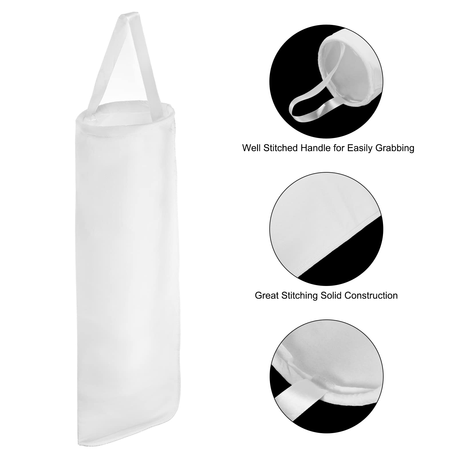 sourcing map Sac filtre à peinture 0,5 micron en polypropylène pour filtrer la peinture, l'essence, le carburant, le brassage maison (18 x 18 x 81 cm)