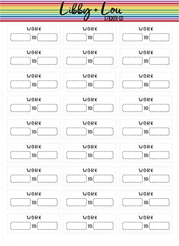 Work Planner Stickers By Libby And Lou - Matte Finish For Planners, Journals & Calendars