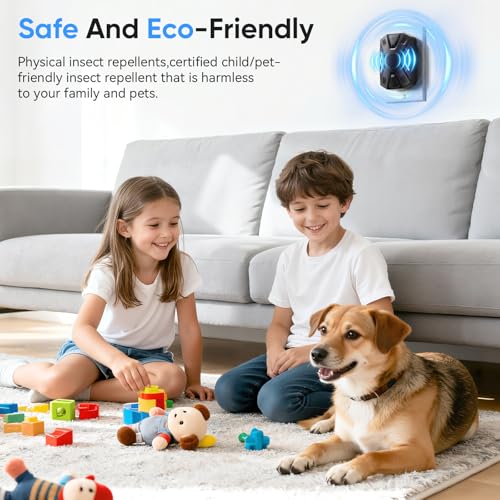 Image of Ultrasonic Pest Repeller Pest Repellent Plug in Indoor, Electronic Pest Mouse Repellent for Roach, Rodent, Mice, Bugs, Mosquito, Mouse, Spider, Ant 6 Packs(Black)